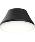 Avra Medium 2-Light Flush Mount with Etched White Glass Shade Matte Black