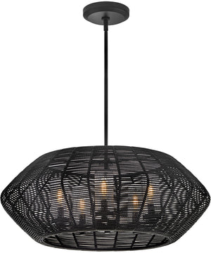 Luca 5-Light Medium Single Tier Chandelier in Black