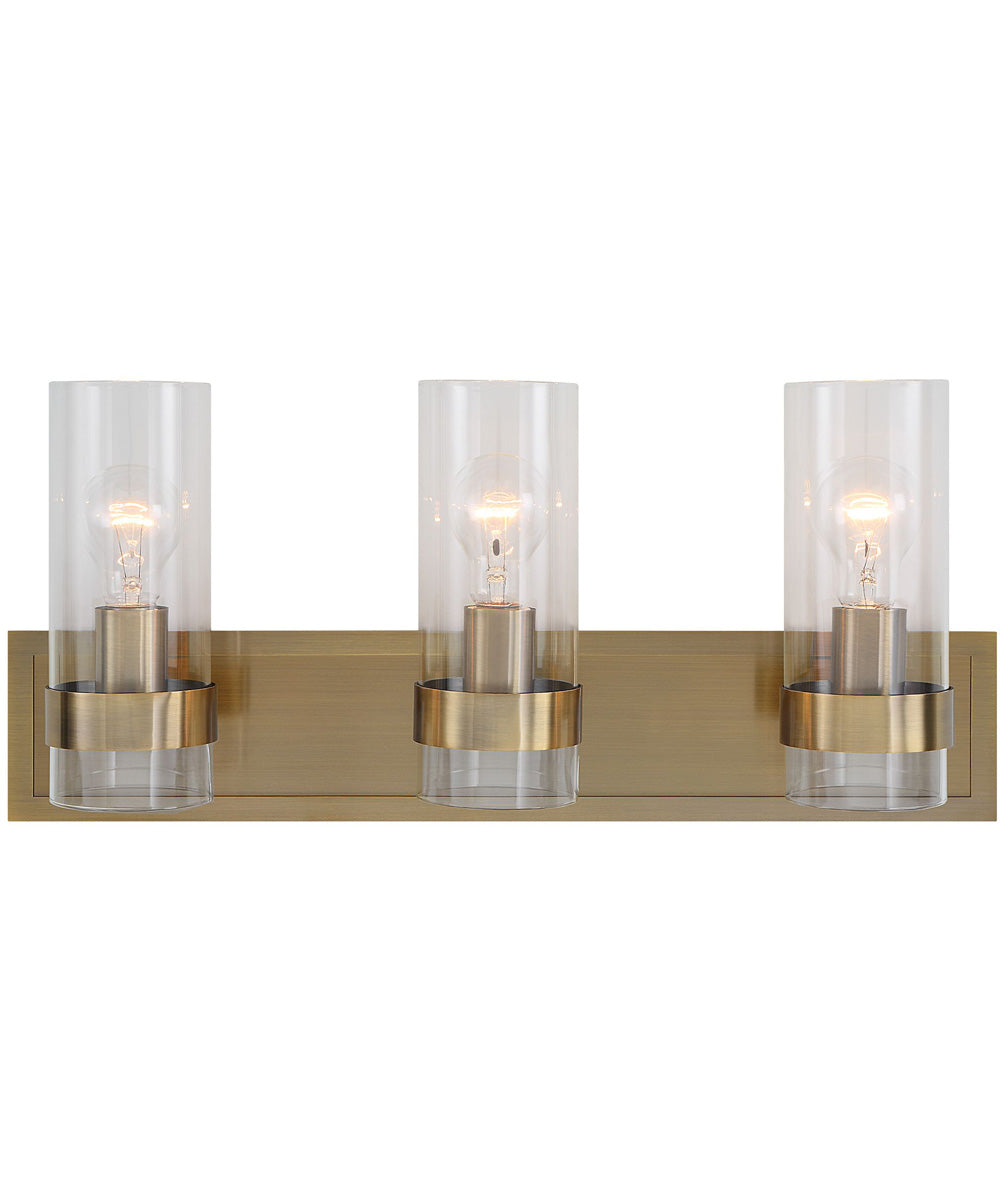 Cardiff Antique Brass 3 Light Vanity