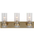 Cardiff Antique Brass 3 Light Vanity