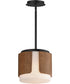 Draughtsman 10 inch Semi Flush Mount - Pendant Walnut / Black