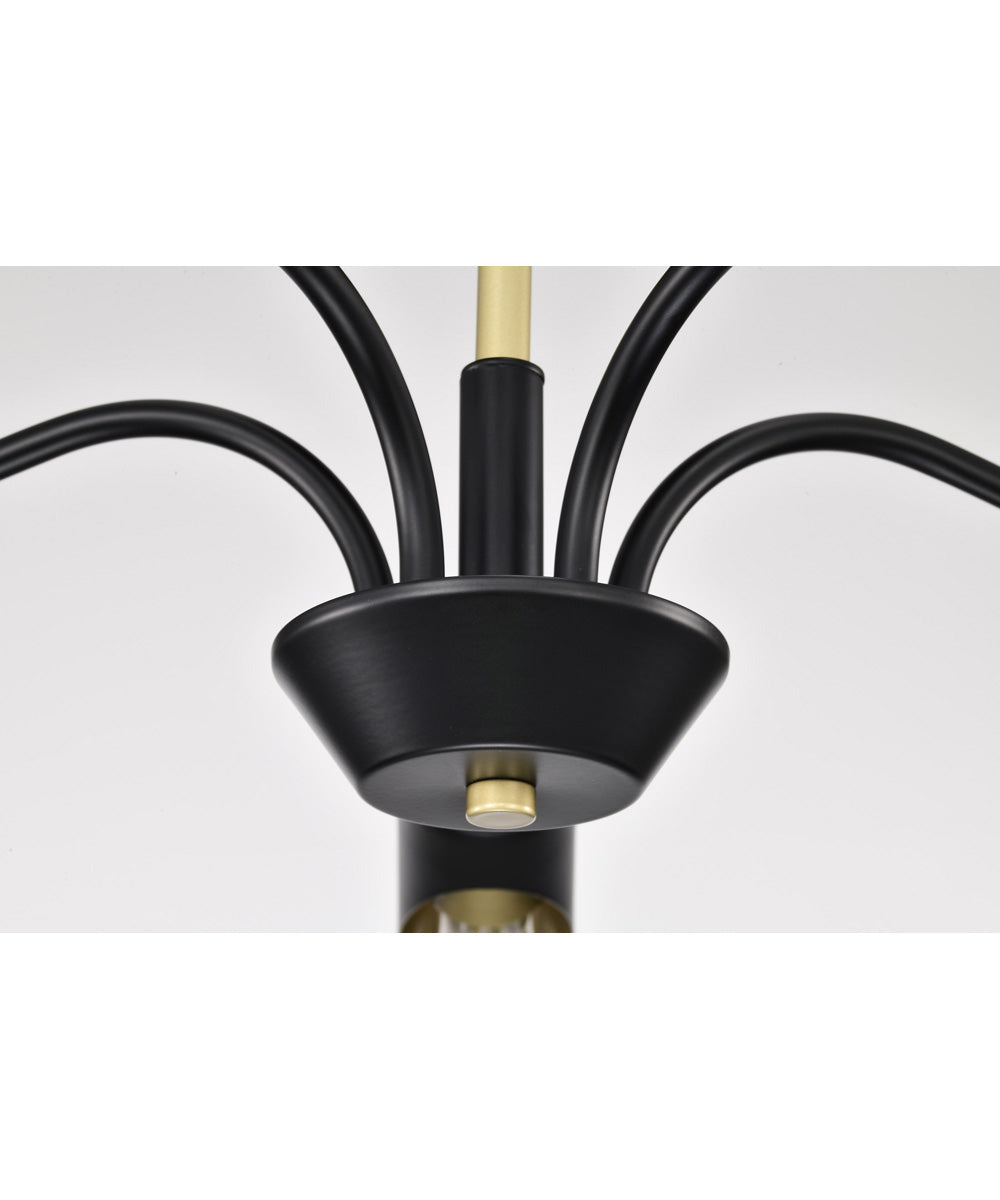 Marc 5-Light Chandelier Matte Black