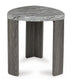 Surmour Triangle End Table Gray/Brown