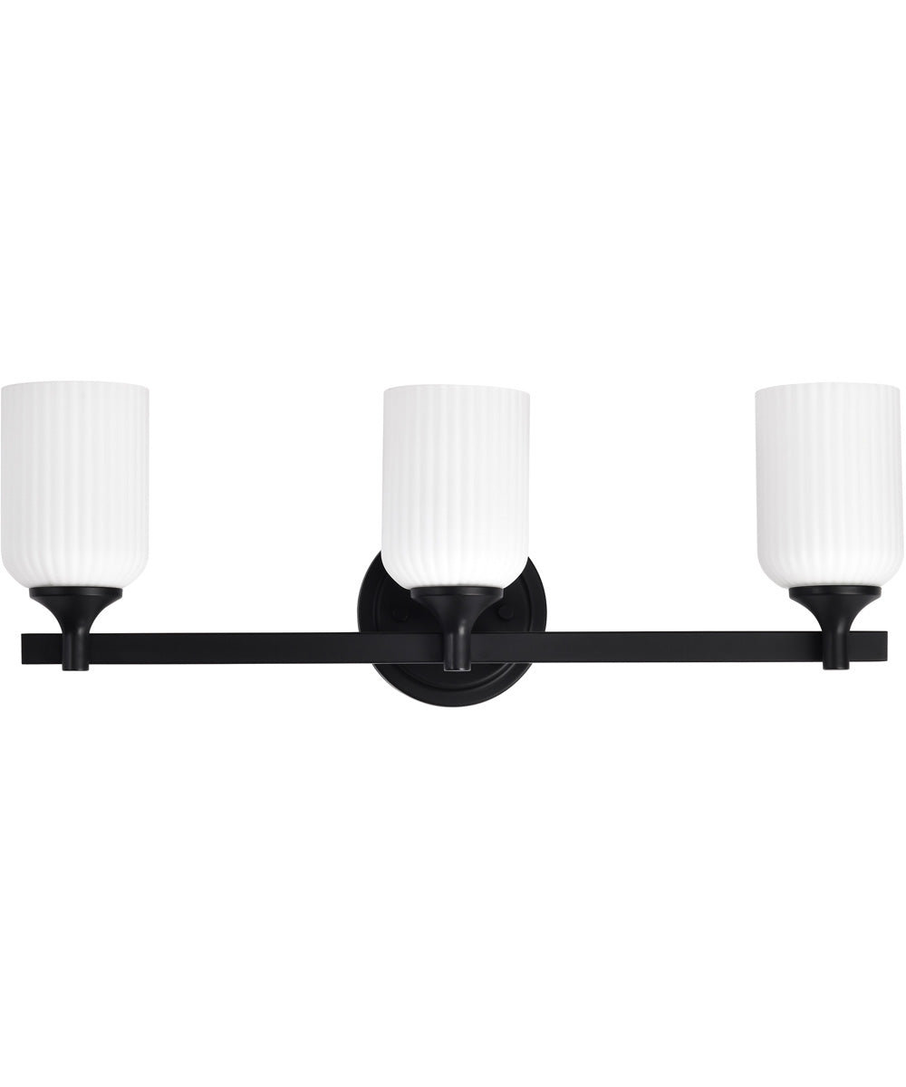 Solara 3-Light Vanity & Wall Matte Black