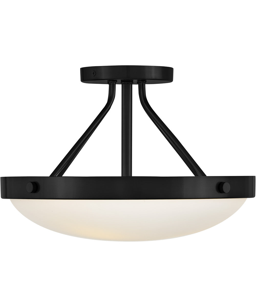 Gus 3-Light Medium Semi-Flush Mount in Black