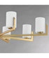 Dart 5-Light Chandelier Natural Aged Brass