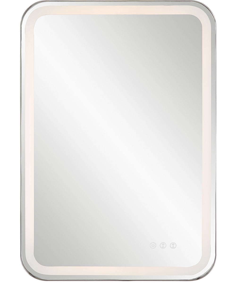 Crofton Lighted Nickel Vanity Mirror