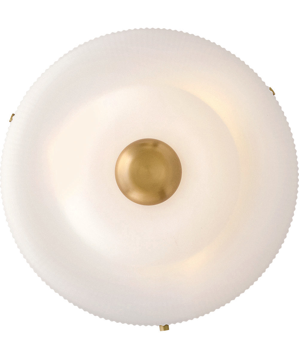 Adella 3-Light Small Semi-Flush Mount in Lacquered Brass