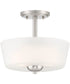 Malone 2 Light Semi Flush Brushed Nickel