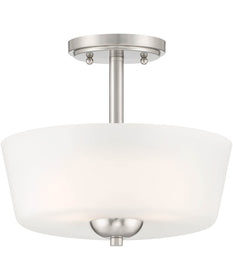 Malone 2 Light Semi Flush Brushed Nickel