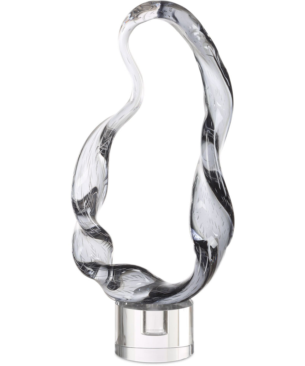 Luminous Twist Glass Sculpture