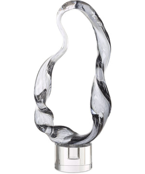 Luminous Twist Glass Sculpture