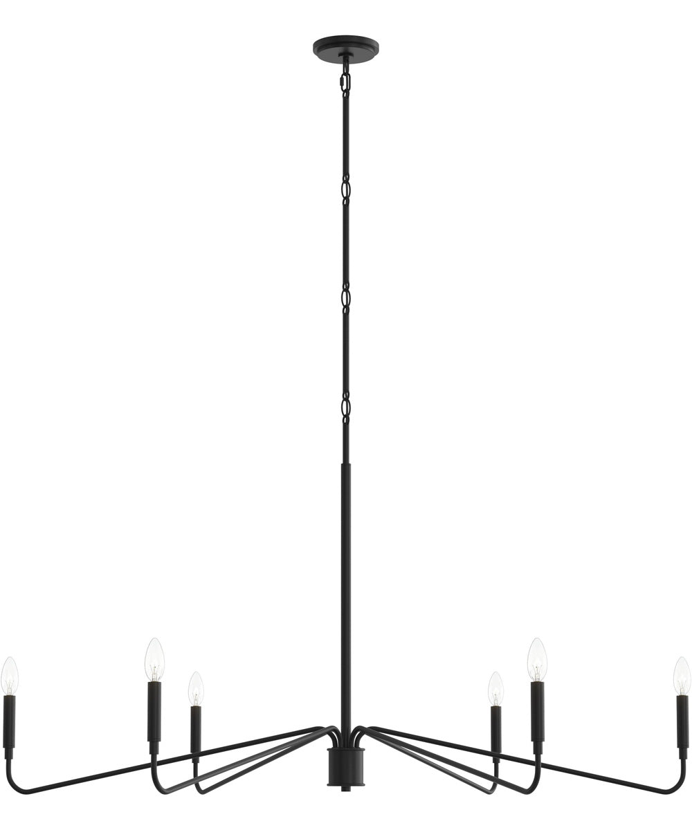 Pilar Extra Large 6-Light Chandelier Matte Black