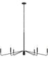 Pilar Extra Large 6-Light Chandelier Matte Black