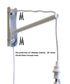 MAST Plug-In Wall Mount Pendant, 2 Light White Cord/Arm with Diffuser, Rounded Corner Square Oatmeal Drum Shade 12"W