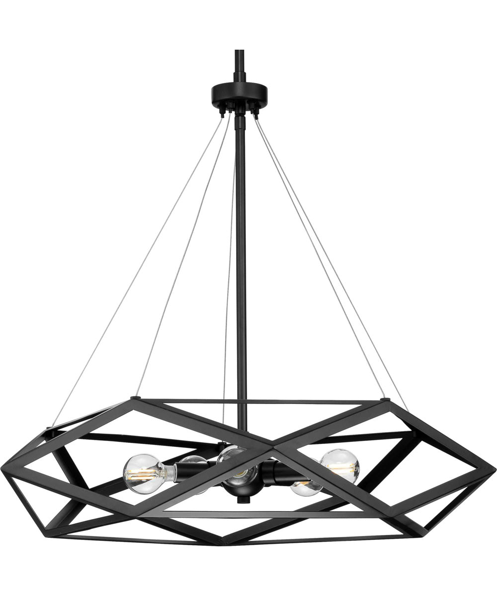 Saucedo 5-Light Modern Pendant Matte Black