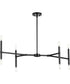 Arya 8-Light Linear Chandelier Matte Black