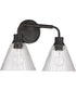 Pleated 2-Light Lighting Flat Black