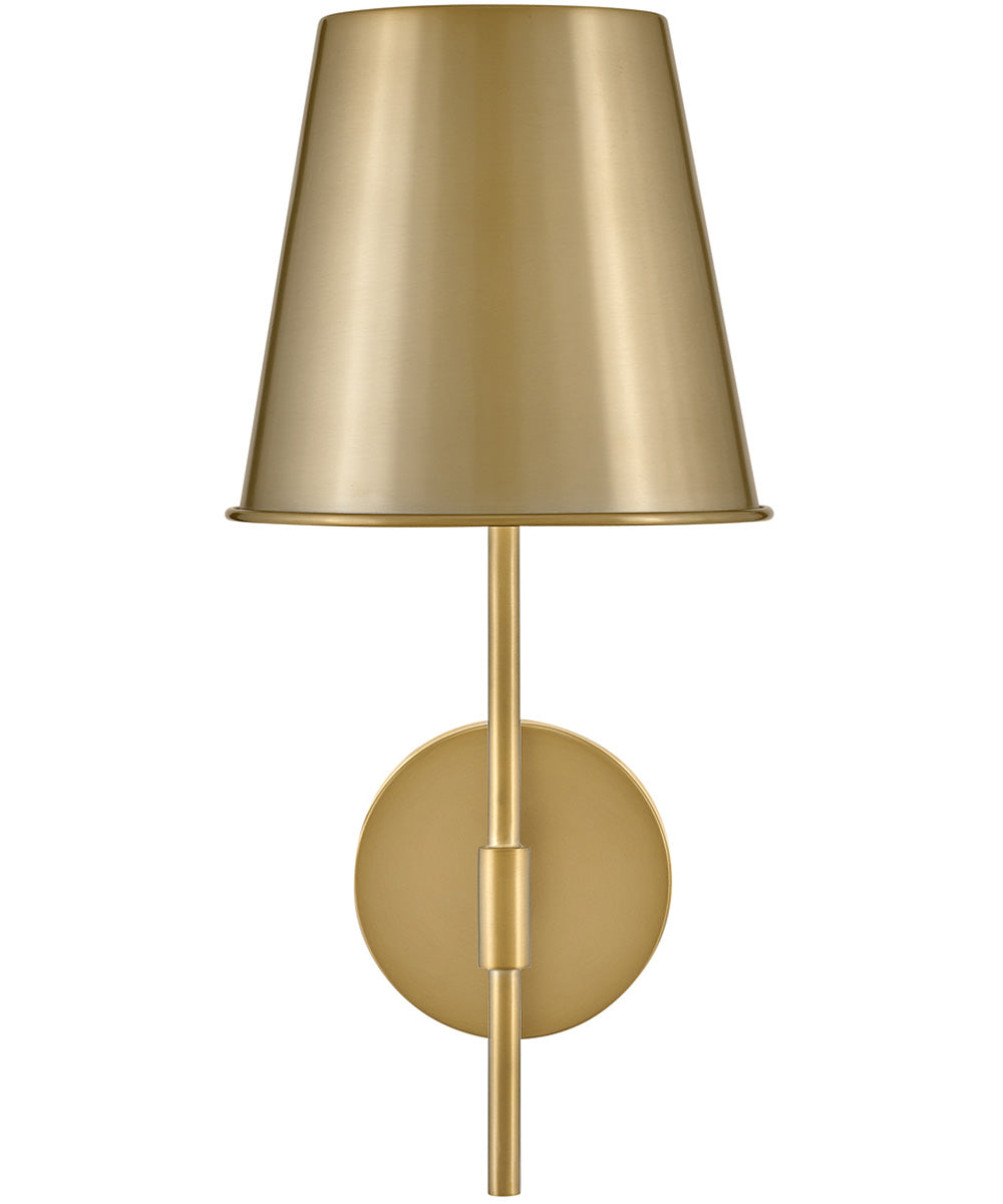 Blake 1-Light Medium Single Light Sconce in Lacquered Brass