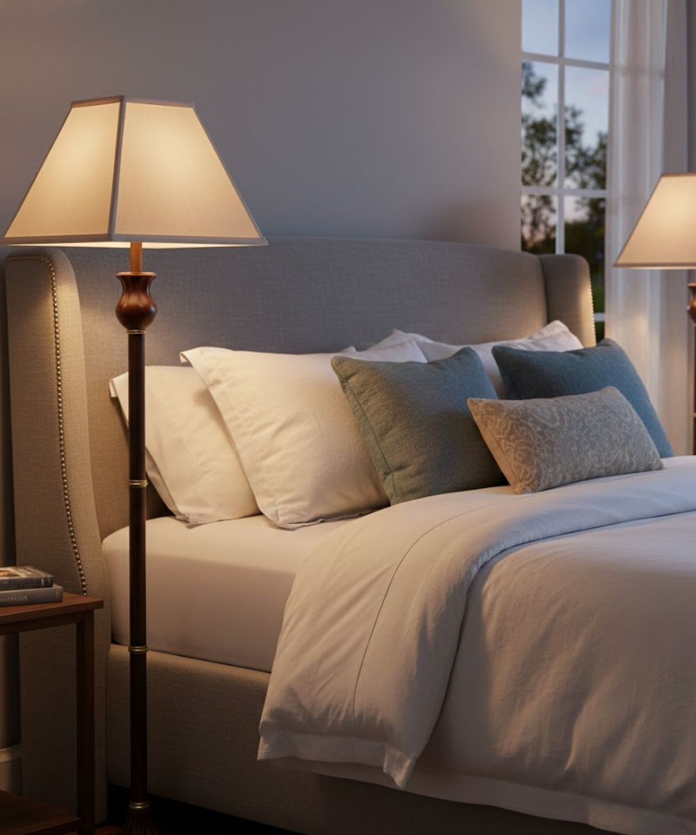 5x12x9 Ivory Shadow Tapered Square Hardback Lampshade