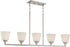 44"W Mobili 5-Light Pendant Brushed Nickel