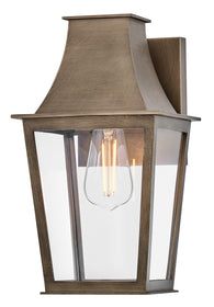 Georgetown Coastal Elements  1-Light Small Wall Mount Lantern in Burnished Bronze