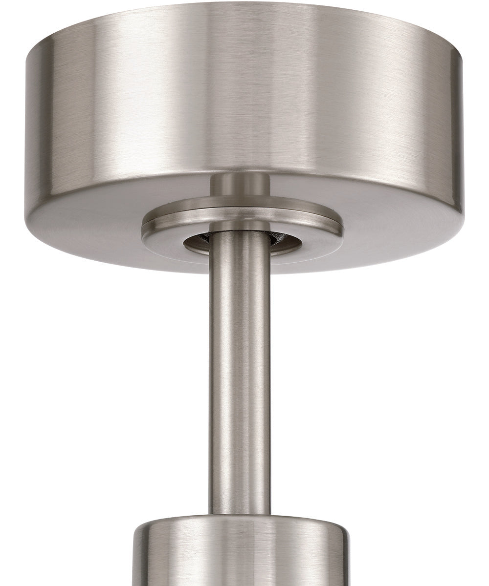 McCoy 60" 4-blade ceiling fan with 2-wire HW wall control 1-Light Fan Brushed Polished Nickel