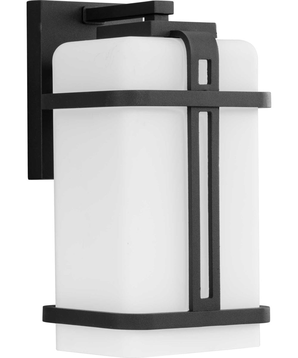 Ellery 1-Light Modern Farmhouse Medium Outdoor Wall Lantern Black