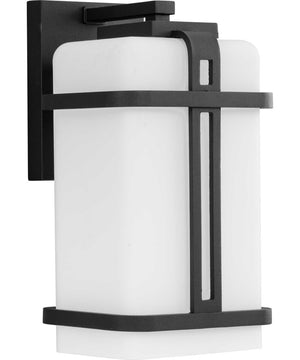 Ellery 1-Light Modern Farmhouse Medium Outdoor Wall Lantern Black