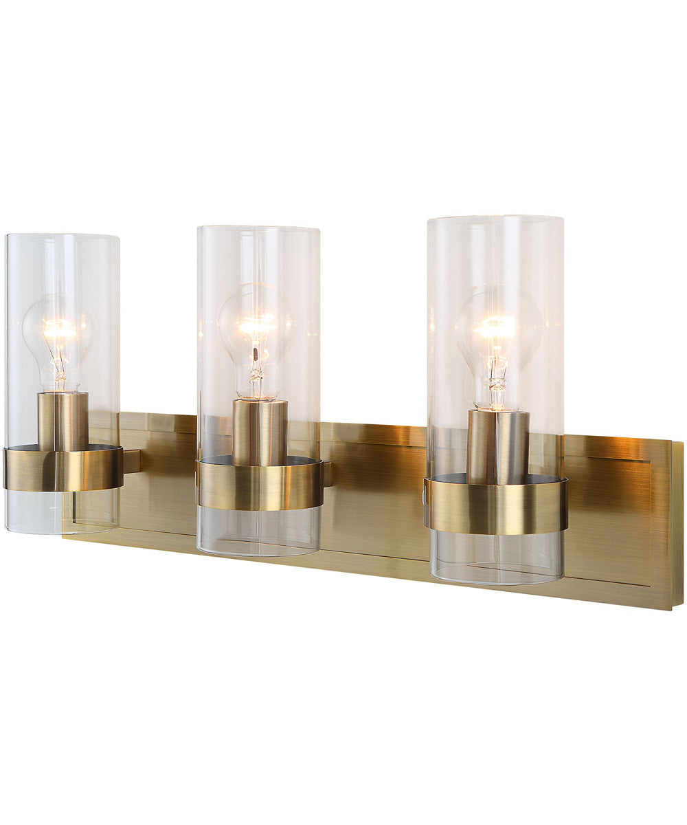Cardiff Antique Brass 3 Light Vanity