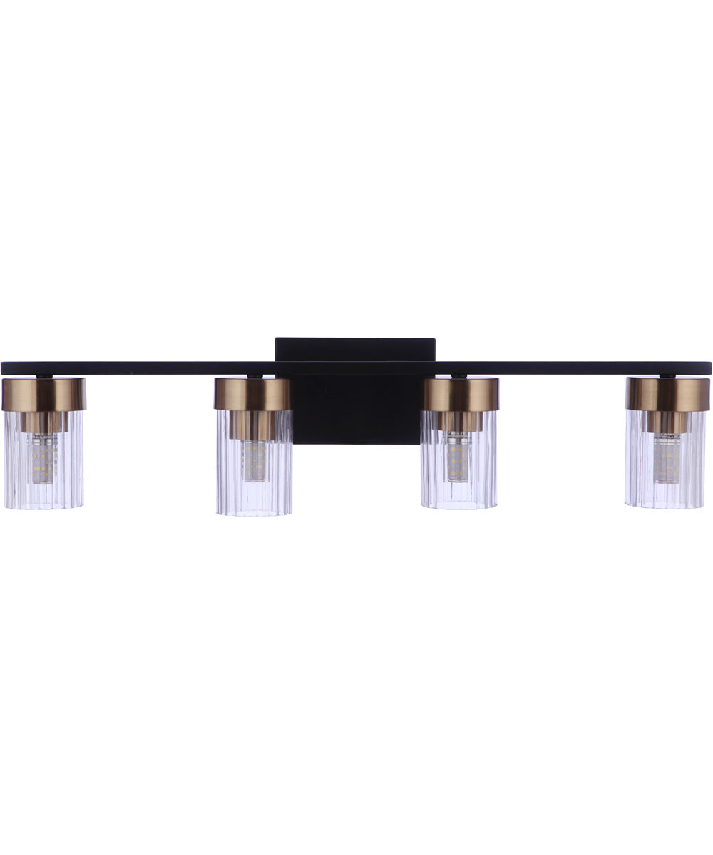 Bond Street 4-Light Lighting Flat Black/Satin Brass