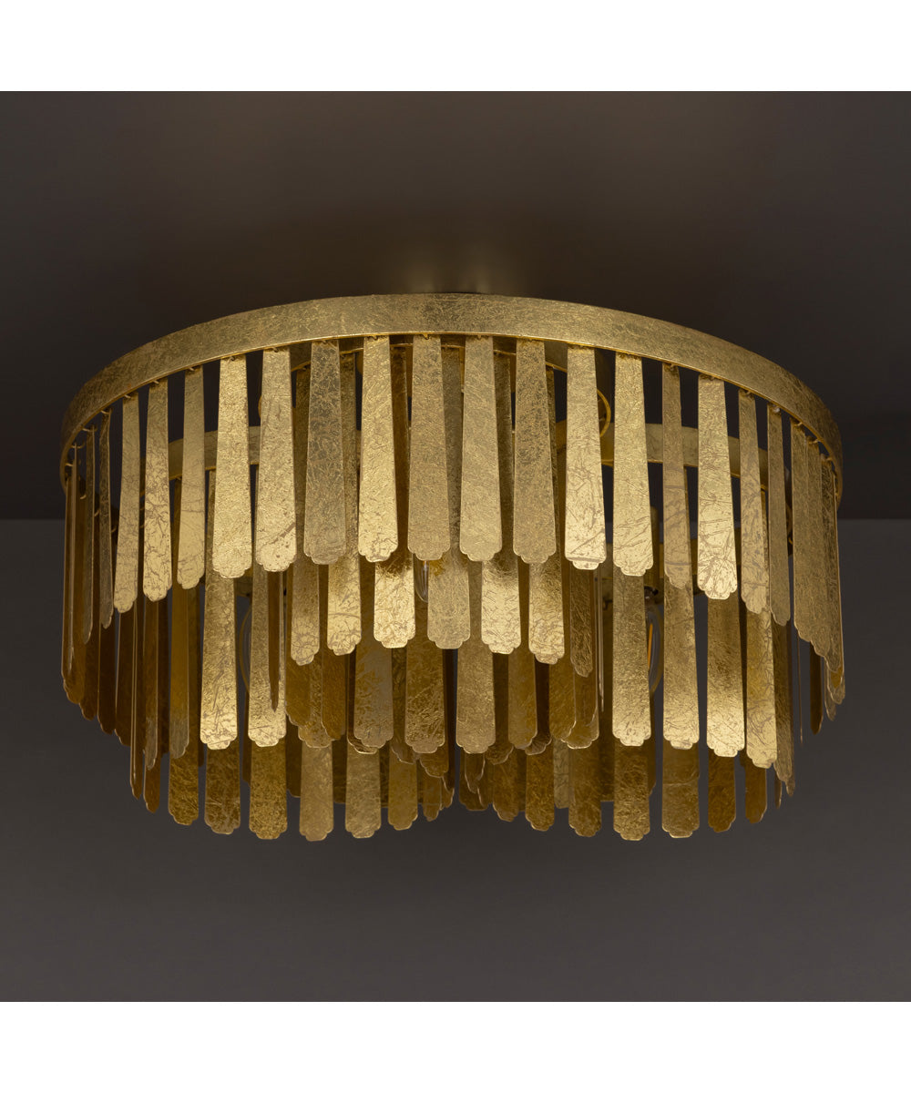 Regalia Semi-Flush Mount Gold Leaf