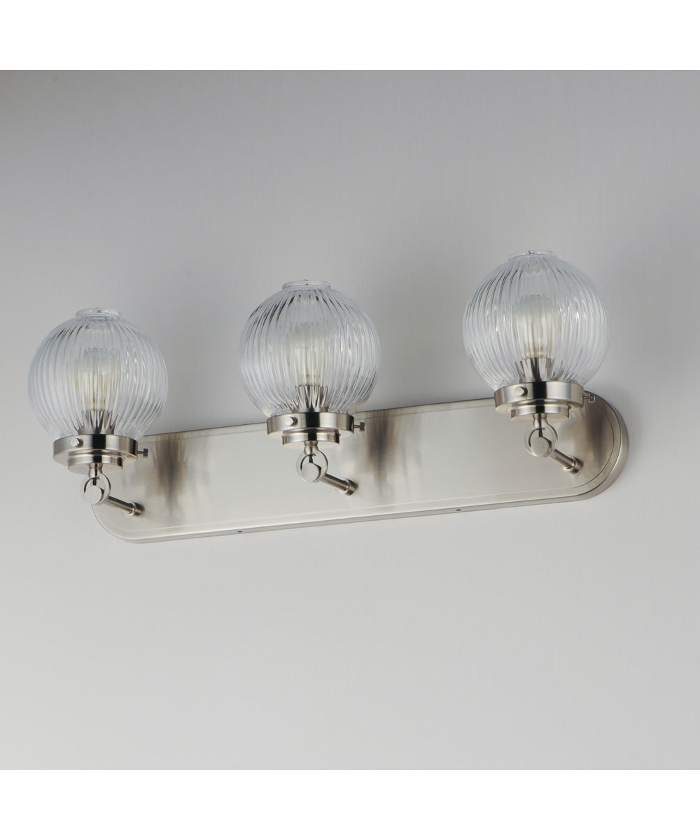Kasbah 3-Light Bath Vanity Satin Nickel
