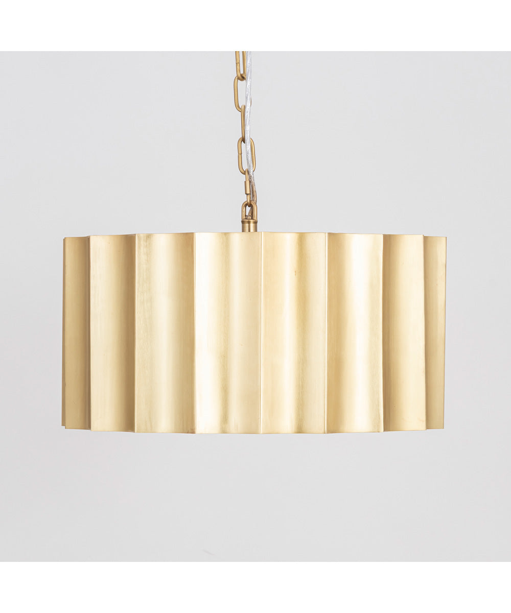 Allegra Large 1-Light Pendant Weathered Brass