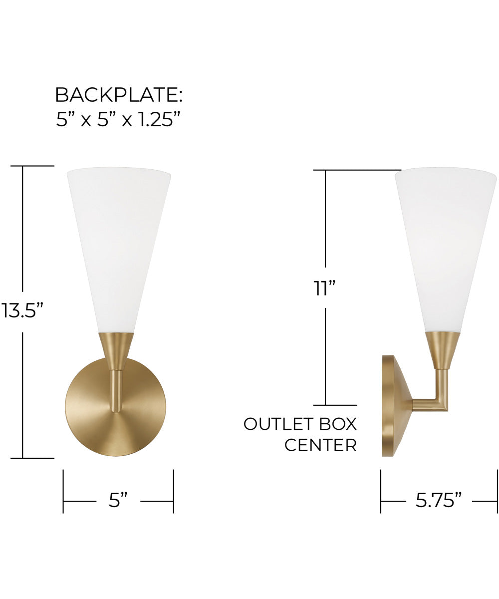 Gatsby 1-Light Sconce Matte Brass