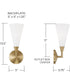 Gatsby 1-Light Sconce Matte Brass