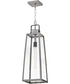 Hugh 1-Light Large Hanging Lantern in Antique Brushed Aluminum