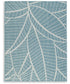 Hulsia Medium Rug Ivory/Aqua