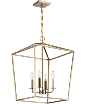 Emma 4-Light Pendant Burnished Brass