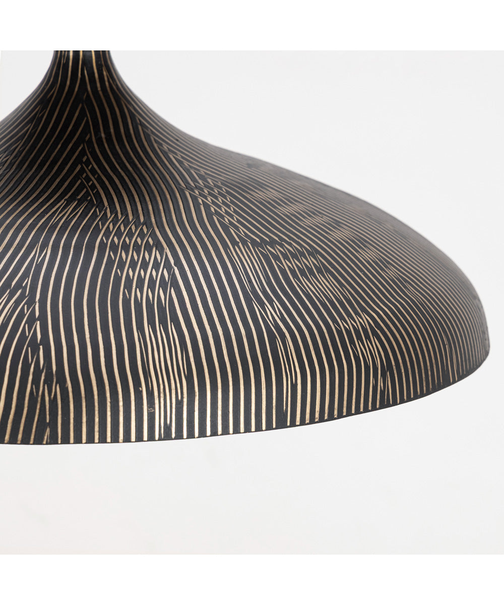 Fleur Flush Mount Black / Gold