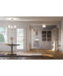 Adley 3-Light Etched White Glass Semi-Flush Convertible Light Brushed Nickel