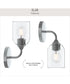 Ilia 1-Light Wall Sconce with Clear Glass Shade Polished Chrome