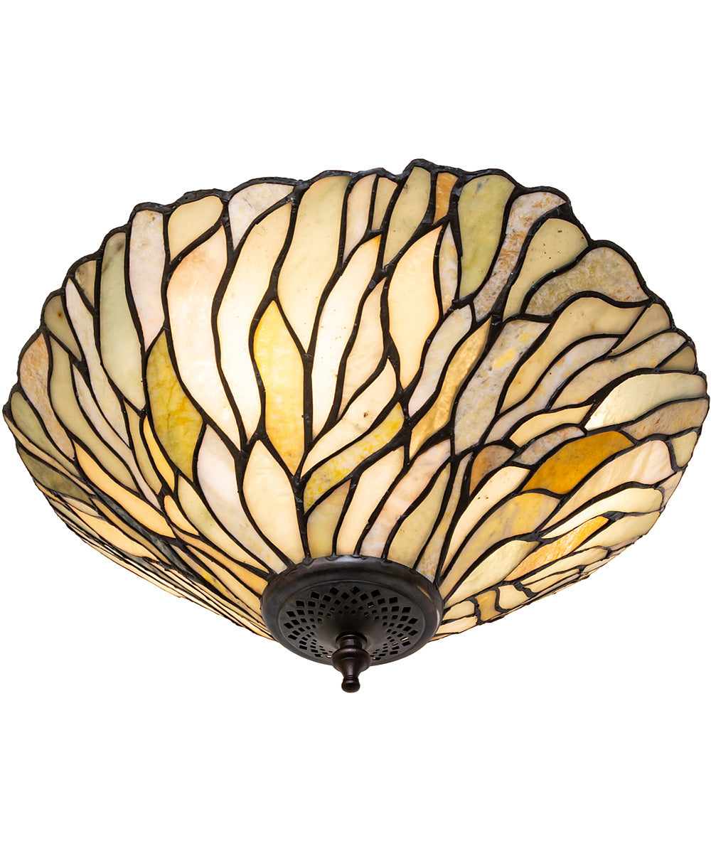 16" Wide Willow Jadestone Flush Mount