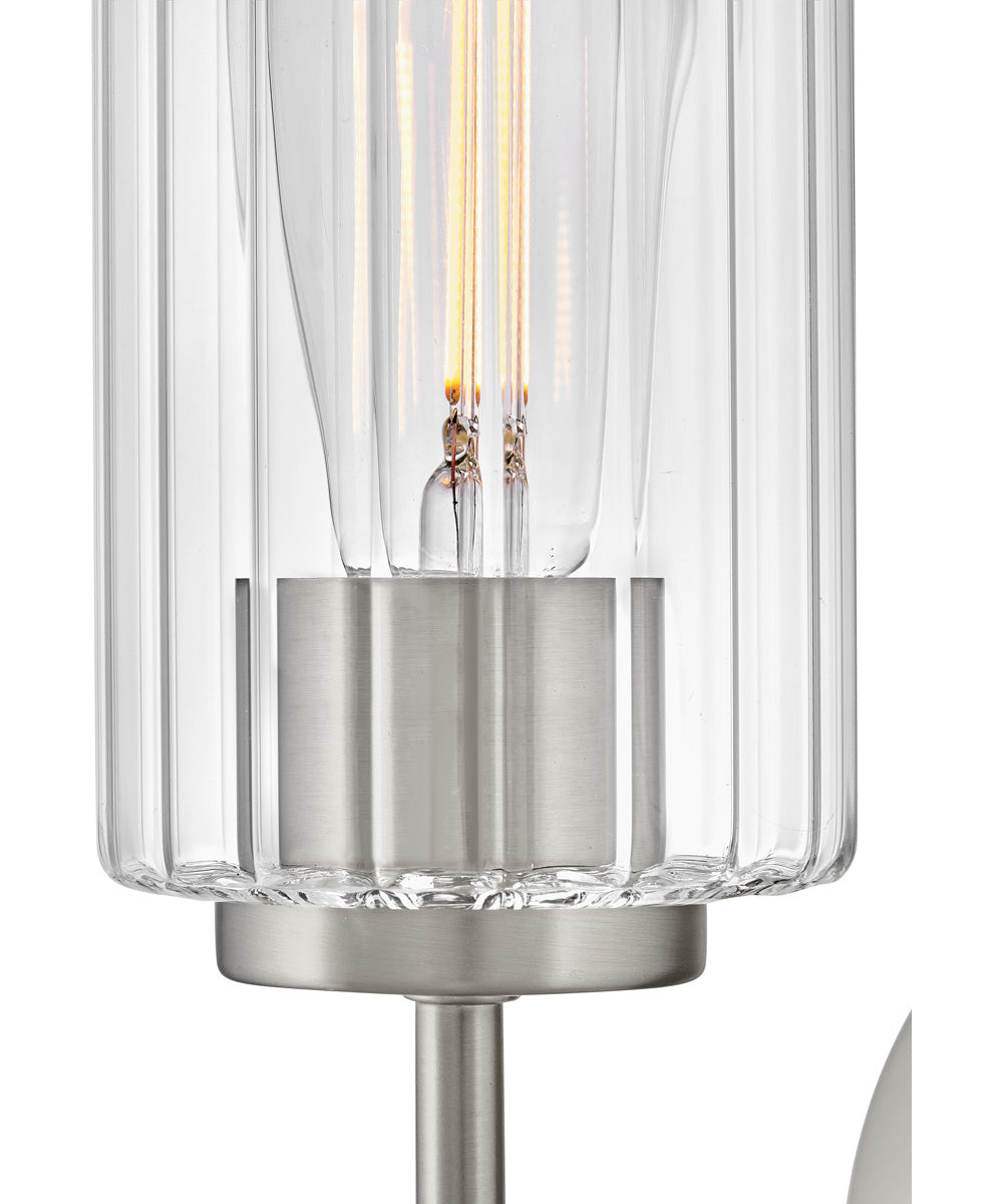 Leta 1-Light Medium Single Light Sconce in Brushed Nickel