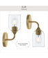 Ilia 1-Light Wall Sconce with Clear Glass Shade Brushed Gold