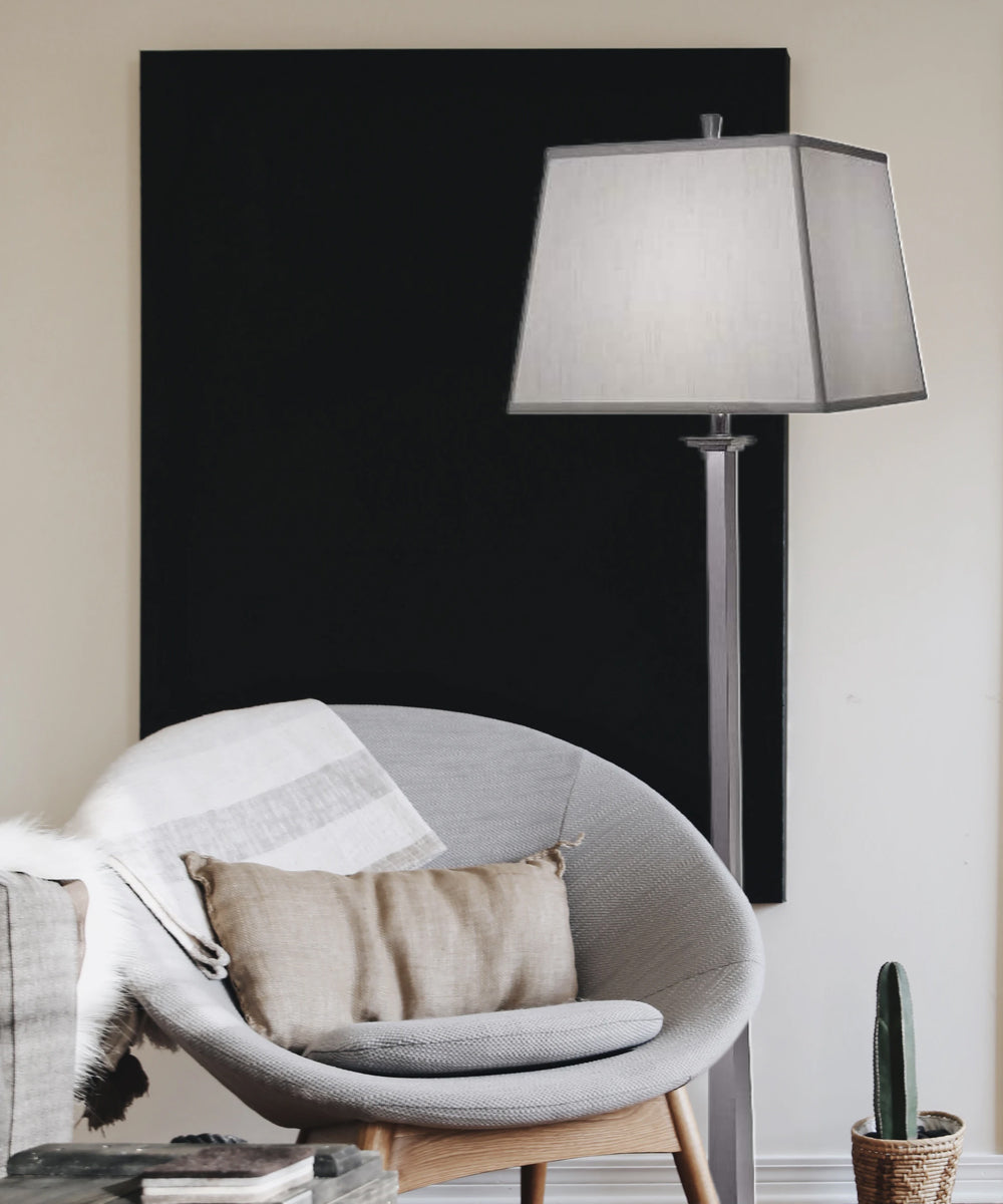 63"H Black Nickel Signature by Stiffel Floor Lamp, 3-Way