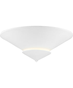 Pinellas 25 in. 4-Light Flush Mount White Plaster