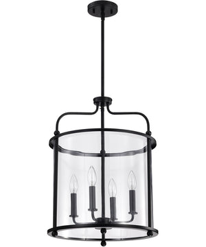Yorktown 4-Light Pendant Matte Black