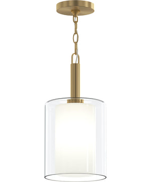 Mack 1-Light Pendant with Layered Glass Shade Brushed Gold