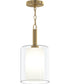 Mack 1-Light Pendant with Layered Glass Shade Brushed Gold
